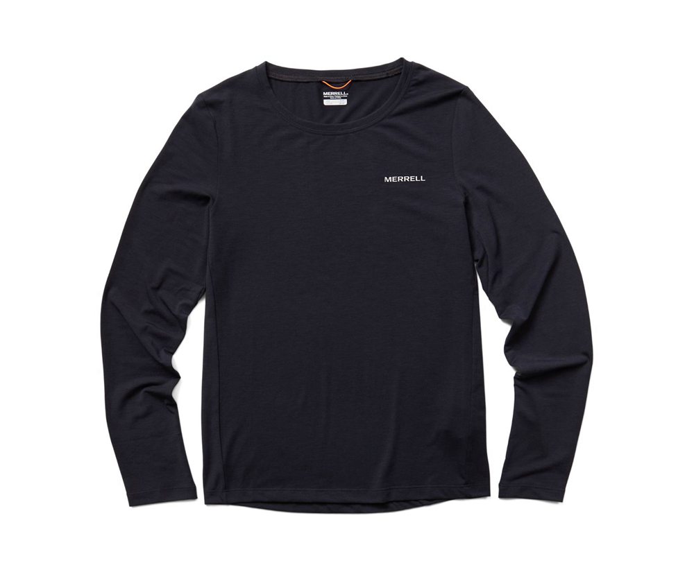 Merrell Long Sleeve Black - Tencel Tee - Womens 65PJALBRT